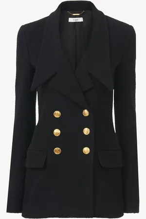 Chloé Veste cardigan croisée en laine bouclette Femme Taille 34 100% laine, Horn Bubalus Bubalis, Farmed, COO India