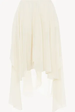 Chloé Short fluide volanté en georgette de soie Femme Taille 36 100% Soie