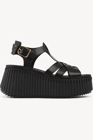 Chloé Sandales compensées Nama Femme Taille 41 100% Cuir de veau