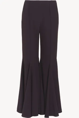 Chloé Pantalon bootcut court en crêpe de satin Femme Taille 40 100% acétate
