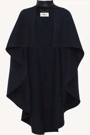 Chloé Cape sans manches asymétrique en laine double face Femme Taille 38 100% laine