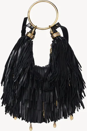 Chloé Petit sac hobo Bracelet bag en cuir frangé Femme Taille OneSize 100% Bubalus Bubalis, Farmed, COO Italy