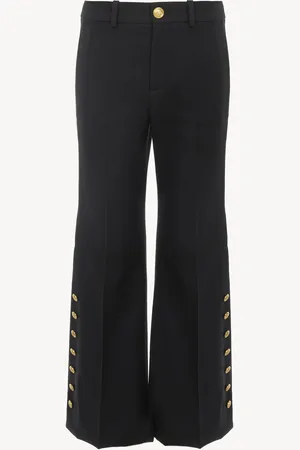 Chloé Pantalon court en laine grain de poudre Femme Taille 40 100% laine