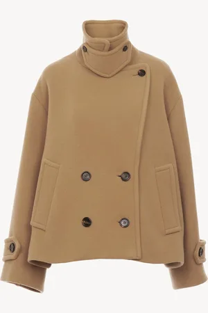 Chloé Manteau court oversize en laine Femme Taille 38 80% laine vierge, 20% Polyamide