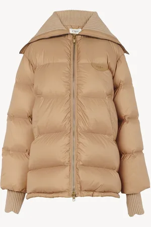 Chloé Doudoune à col montant en nylon brillant Femme Taille 38 100% Polyamide