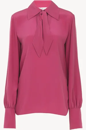Chloé Blouse lavallière à naud foulard en crêpe de chine Femme Taille 34 100% Soie, Pinctada Maxima, Farmed, COO Australia