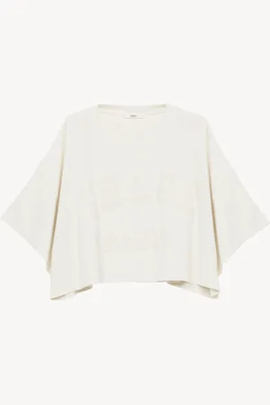 Chloé T-shirt court oversize en jersey de coton à logo Femme Taille S 100% coton