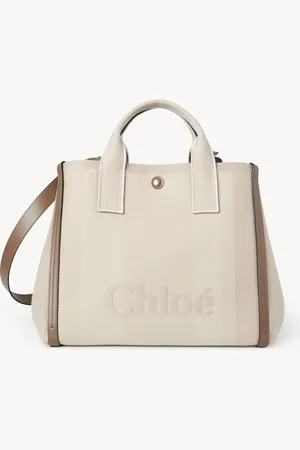 Chloé Sac cabas Chloé Carry en toile Femme Taille OneSize 91% coton, 6% polyester, 3% Fibres textiles
