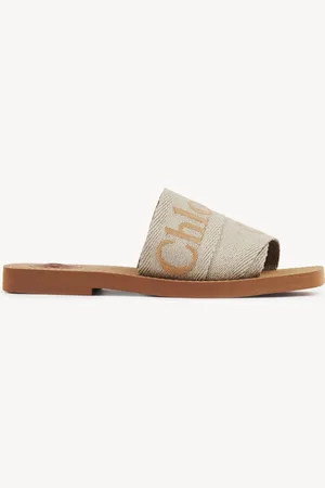 Chloé Mules Woody Femme Taille 41 90% lin, 10% polyester