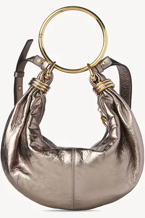 Chloé Petit sac hobo Bracelet bag en cuir métallisé Femme Taille OneSize 100% Cuir de veau