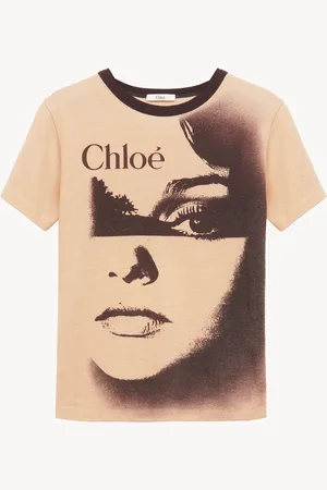 Chloé T-shirt col rond en jersey de coton à logo Femme Taille S 100% polyester