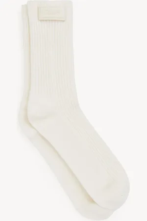 Chloé Chaussettes Chloé Signature en maille de laine Femme Taille OneSize 100% Laine mérinos