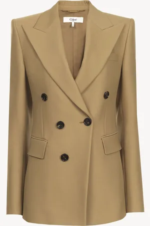 Chloé Veste blazer en laine grain de poudre Femme Taille 34 100% laine vierge, Horn Bubalus Bubalis, Farmed, COO India