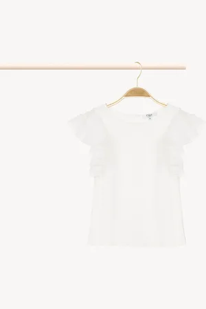 Chloé Top à volants Femme Taille 4 100% coton
