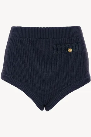 Chloé Mini short en maille de laine et cachemire Femme Taille M 70% laine, 30% cachemire