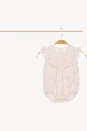 Chloé Ensemble barboteuse et chapeau Femme Taille 15-18 100% coton