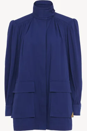 Chloé Veste col montant utilitaire en toile de coton Femme Taille 36 100% coton, Bubalus Bubalis, Farmed, COO India