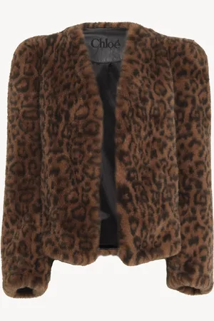 Chloé Veste droite en fausse fourrure Femme Taille 38 100% polyester