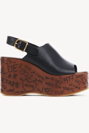 Chloé Sandales compensées Maxime Femme Taille 39 100% Cuir de veau