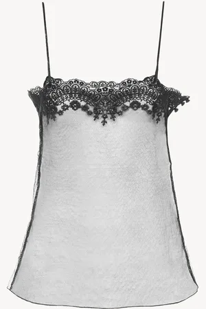 Chloé Débardeur ajusté en dentelle brodée Femme Taille 40 80% viscose, 20% Polyamide
