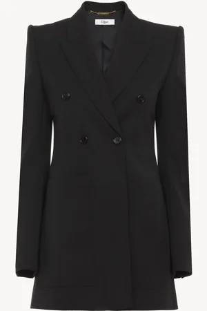 Chloé Veste blazer en laine grain de poudre Femme Taille 40 100% laine vierge, Horn Bubalus Bubalis, Farmed, COO India