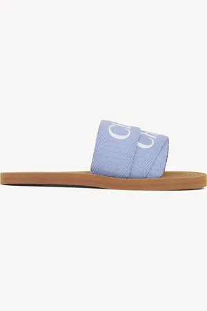 Chloé Mules Woody Femme Taille 34 90% lin, 10% polyester