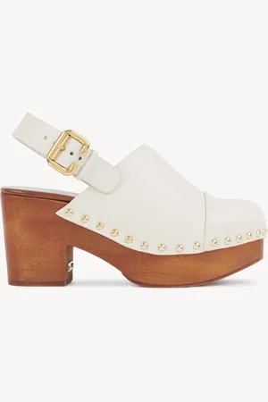 Chloé Sabots à plateforme Jeannette Femme Taille 36 100% Cuir de veau, Triplochiton scleroxylon, farmed, COO Cameroon