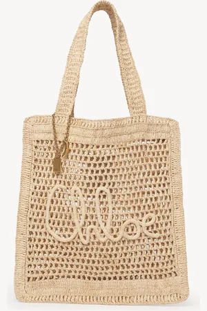 Chloé Sac cabas Summer Banana en raphia Femme Taille OneSize 100% raphia