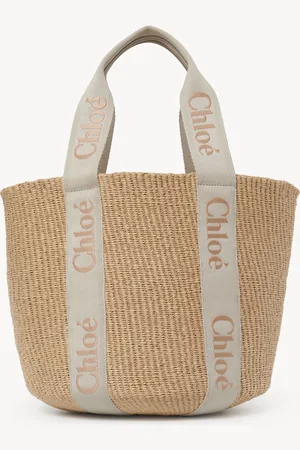 Chloé Large panier Woody en fibres naturelles Femme Taille OneSize 100% papier