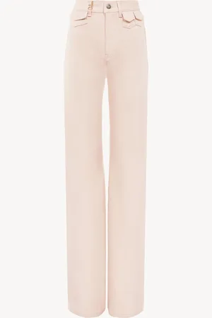 Chloé Jean taille haute évasé en denim Femme Taille 40 100% coton