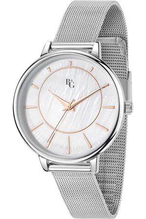 B&G Montre pour femme en AlliageAcier en forme de rond de forme Rond, couleur : BLANC, fonctionnalités : 3 ATM - 0.043 g - R3853310503
