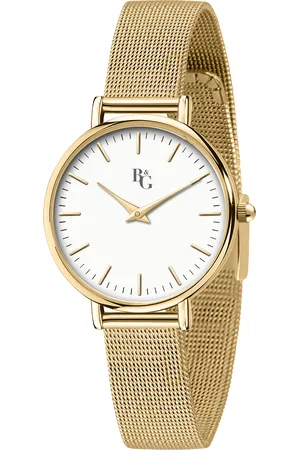 B&G Montre pour femme en AlliageAcier en forme de rond de forme Rond, couleur : BLANC, fonctionnalités : 3 ATM - 0.045 g - R3853252543