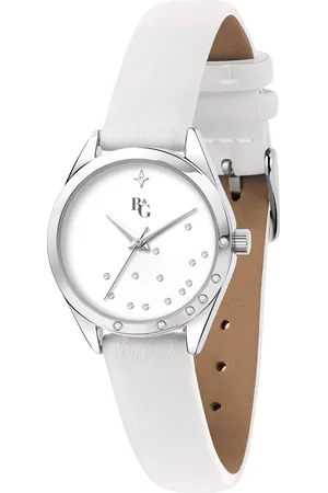 B&G Montre pour femme en AlliageCuir Véritable en forme de rond de forme Rond, couleur : , MAT, fonctionnalités : 3 ATM - 0.028 g - R3851308502