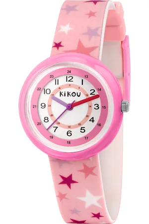 KIKOU Montre pour enfant en PlastiquePolyuréthane en forme de rond de forme Rond, couleur : BLANC, fonctionnalités : 3 ATM - 0.016 g - R4551103503
