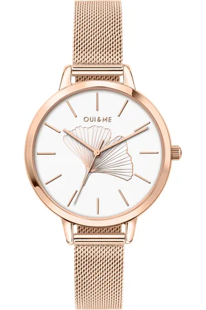 Oui&Me Montre pour femme en AcierAcier en forme de rond de forme Rond, couleur : BLANC, fonctionnalités : 5 ATM - 0.045 g - ME010042