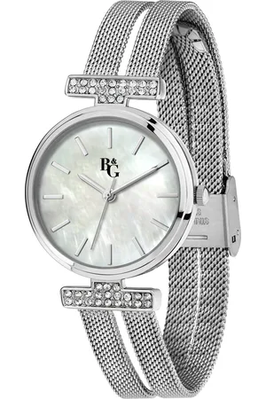 B&G Montre pour femme en AlliageAcier en forme de rond de forme Rond, couleur : BLANC, fonctionnalités : 3 ATM - 0.043 g - R3853321502