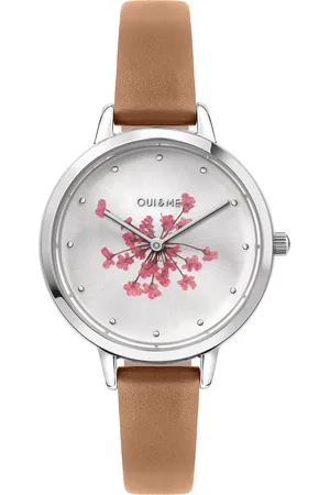 Oui&Me Montre pour femme en AcierCuir Véritable Recyclé en forme de rond, fonctionnalités : 5 ATM - 0.040 g - ME010248