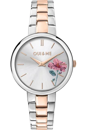 Oui&Me Montre pour femme en Acier RecycléAcier en forme de rond de forme Rond, couleur : BLANC, fonctionnalités : 5 ATM - 0.081 g - ME010323