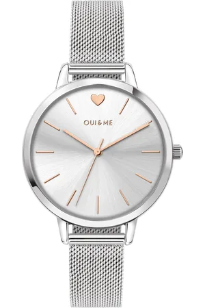 Oui&Me Montre pour femme en AcierAcier en forme de rond de forme Rond, couleur : BLANC, fonctionnalités : 5 ATM - 0.050 g - ME010022
