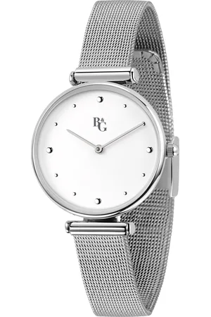 B&G Montre pour femme en AlliageAcier en forme de rond de forme Rond, couleur : BLANC, fonctionnalités : 3 ATM - 0.044 g - R3853304504