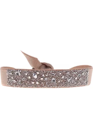 Cleor Bracelet pour femme en Tissu serti de cristal - A38239