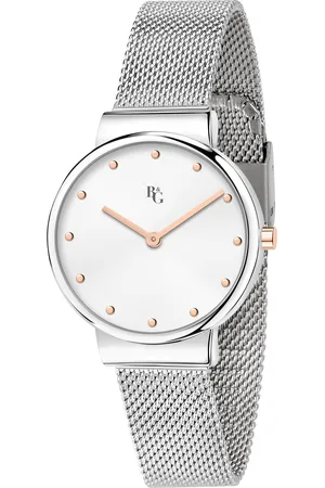 B&G Montre pour femme en AcierAcier en forme de rond de forme Rond, couleur : BLANC, fonctionnalités : 3 ATM - 0.047 g - R3853286501