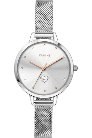 Oui&Me Montre pour femme en AcierAcier en forme de rond de forme Rond, couleur : ARGENT, SUNRAY, fonctionnalités : 5 ATM - 0.040 g - ME010140