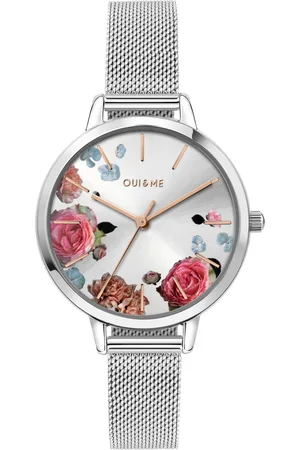 Oui&Me Montre pour femme en AcierAcier en forme de rond, fonctionnalités : 5 ATM - 0.045 g - ME010104