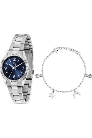 B&G Montre pour femme en AlliageAcier en forme de rond de forme Rond, couleur : BLEU, SUNRAY, fonctionnalités : 3 ATM - 0.067 g - R3853241528