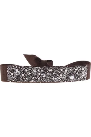 Cleor Bracelet pour femme en Tissu serti de cristal - A39572