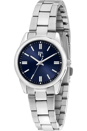 B&G Montre pour femme en AcierAcier en forme de rond de forme Rond, couleur : BLEU, SUNRAY, fonctionnalités : 3 ATM - 0.094 g - R3853316505