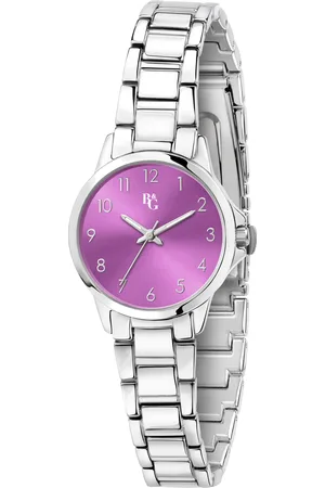 B&G Montre pour femme en AlliageAlliage en forme de rond de forme Rond, couleur : Violet, finition : Sunray, fonctionnalités : 3 ATM - 0.070 g - R385