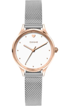 Oui&Me Montre pour femme en AcierAcier en forme de rond de forme Rond, couleur : BLANC, fonctionnalités : 5 ATM - 0.040 g - ME010169