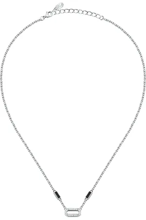 Karl Lagerfeld Collier pour femme en Acier serti de cristal en forme de rectangulaire - 0.005 g - taille : 405CM - KLAYC11